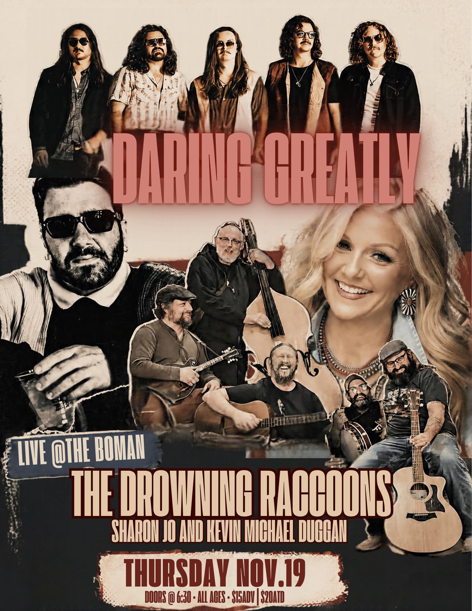 Daring Greatly with The Drowning Raccoons, Sharon Jo and Kevin Michael Duggan